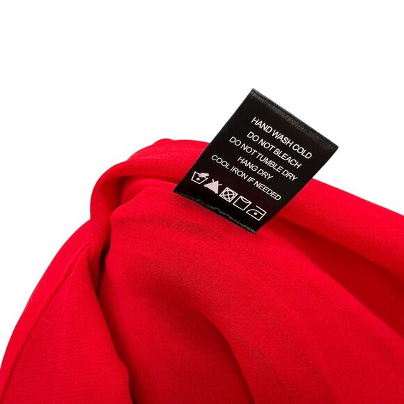 Michael Costello x Revolve Justin Gown Red Maxi‎ Lace Slit Size Large - Picture 16 of 16